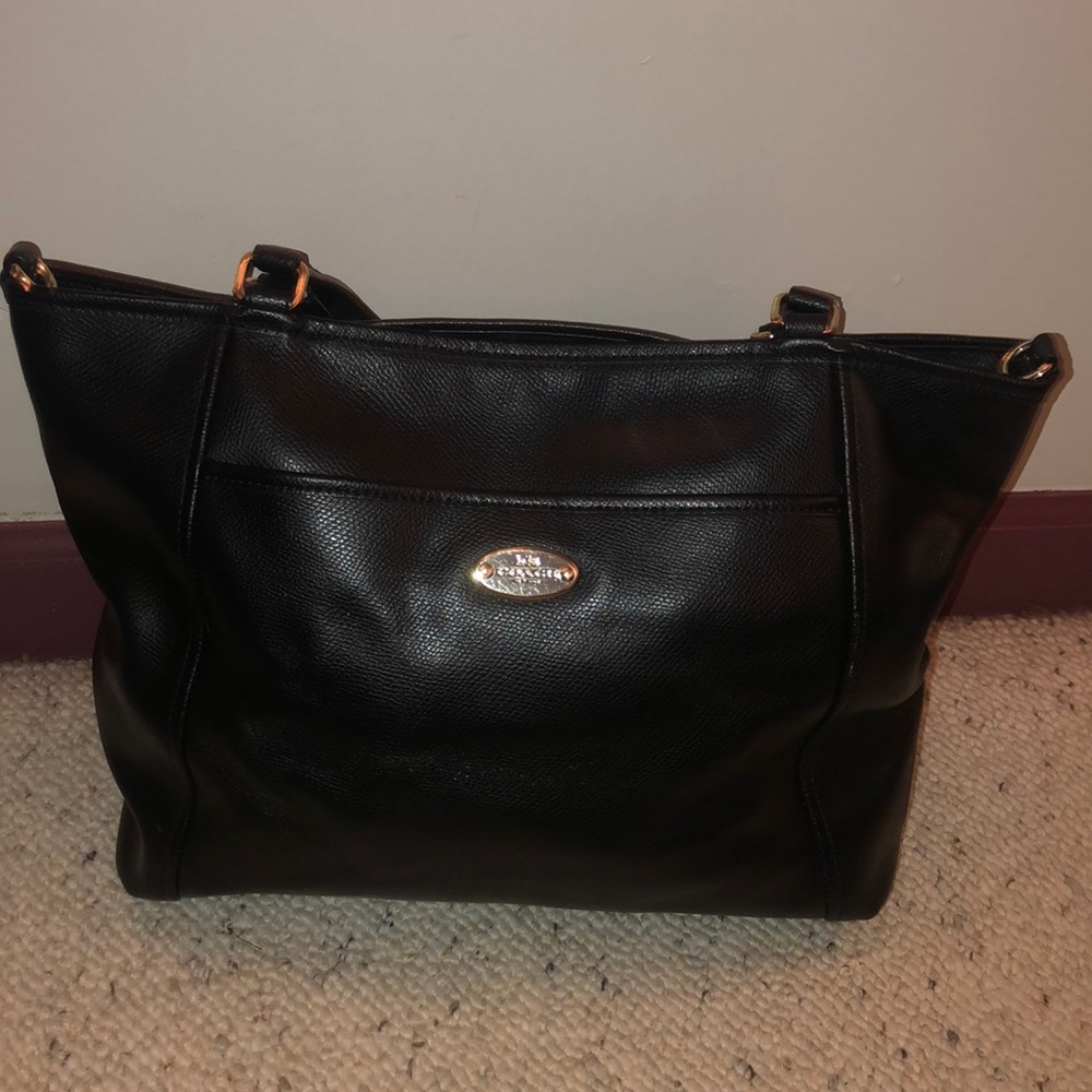 Black Coach medium tote purse